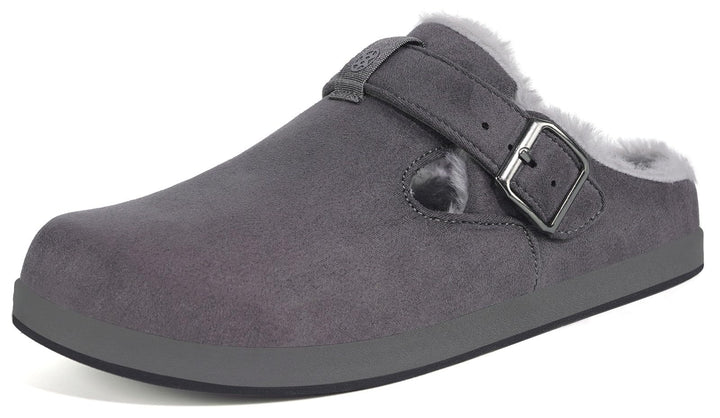 Sisttke Clogs Gefüttert Herren Damen Warme Hausschuhe Lined Suede Pantoletten Winter Slipper rutschf