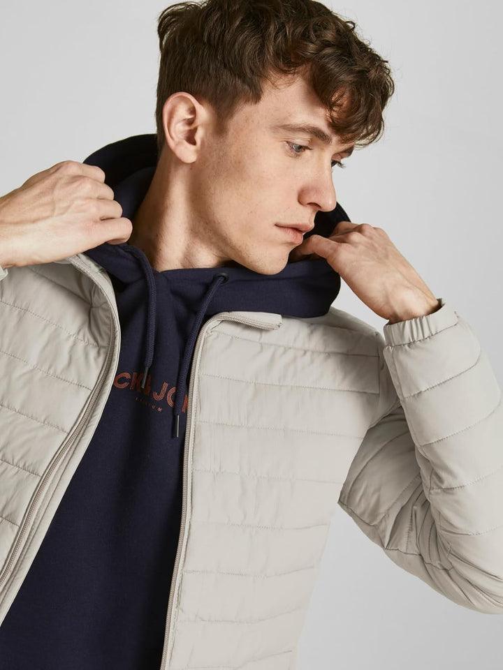 JACK & JONES Herren Leichte Steppjacke | Basic Übergangsjacke Wattiert | Blouson ohne Kapuze JJERECY