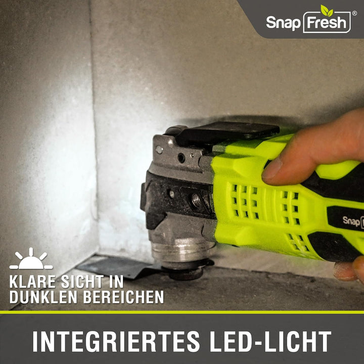 SnapFresh 20V Akku Multifunktionswerkzeug, Oszillierendes mit 6 Geschwindigkeitsstufen, 2,0Ah Akku &amp;