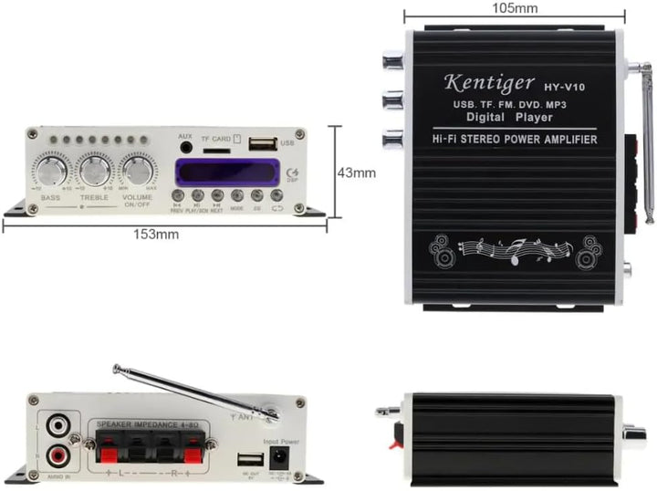 DollaTek Mini Bluetooth Hallo-Fi-Stereo-Audio-AMP Verstärker Bass Booster MP4 12V Unterstützung FM /