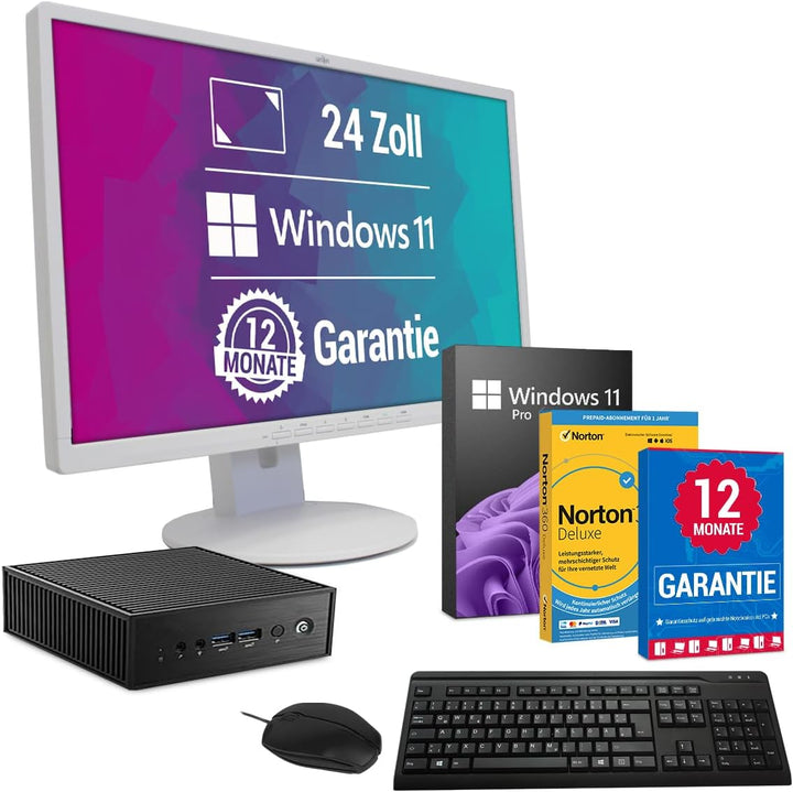 All-in-One Paket - Komplett Mini PC - Intel Core i5 Computer ■8 GB DDR4 RAM ■256 GB SSD Speicher ■Wi