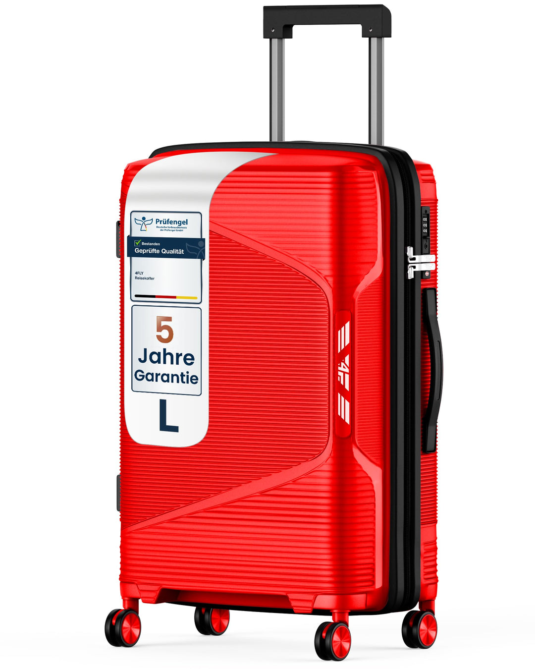Leichter Hartschalen-Reisekoffer L - Gross 64 cm (61L) – Trolley Koffer mit TSA-Schloss, Doppelrolle