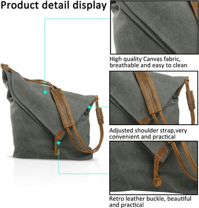 FANDARE Retro Umhängetasche Männer/Frauen 13 Zoll Laptop Business Crossbody Bag Outdoor Reise Campin