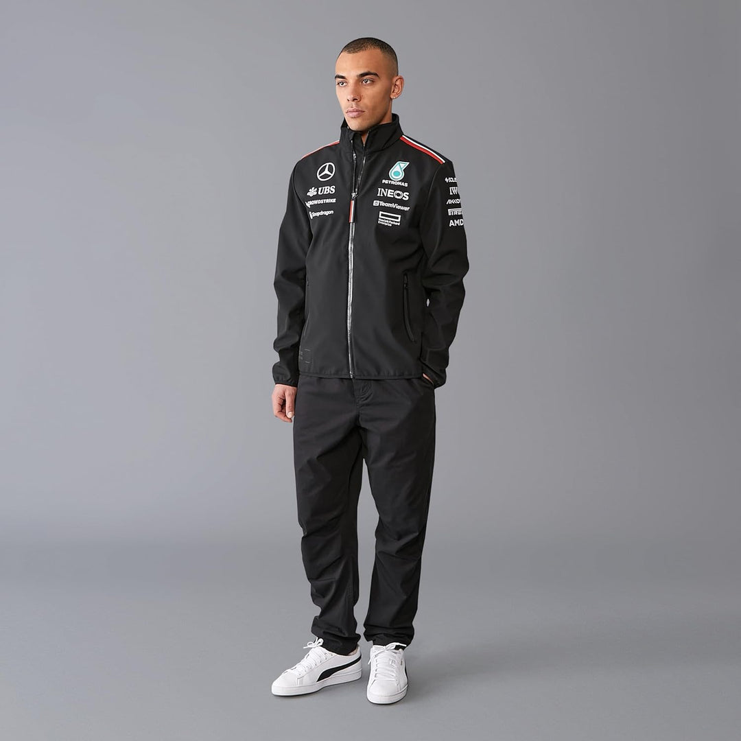 MERCEDES AMG PETRONAS F1 Herren 2024 Team Softshell-Jacke XXL Schwarz, XXL Schwarz