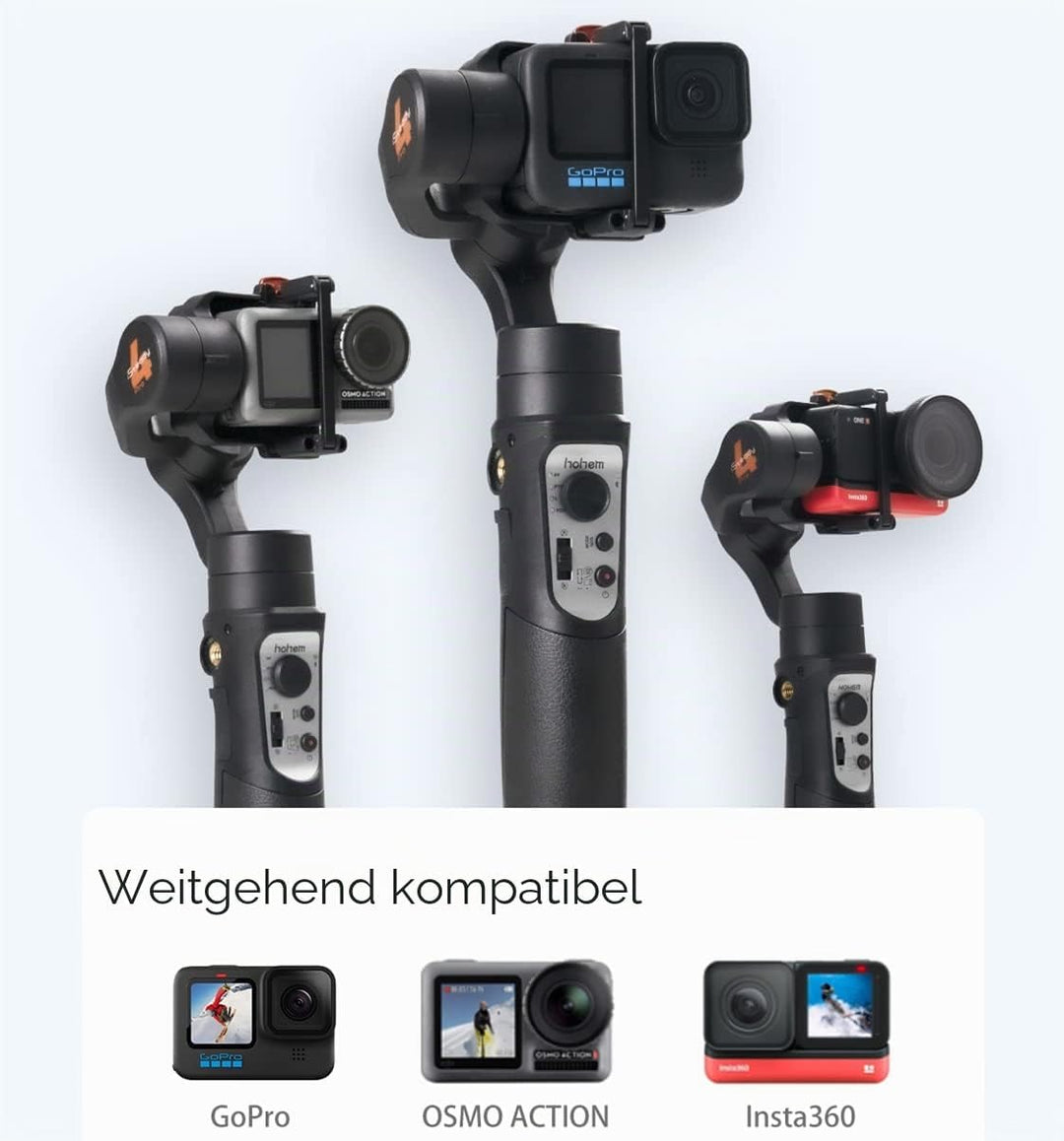 Hohem iSteady Pro 4 Action-Kamera Gimbal 3-Achse Spritzwassergeschützter Stabilisator für GoPro Hero