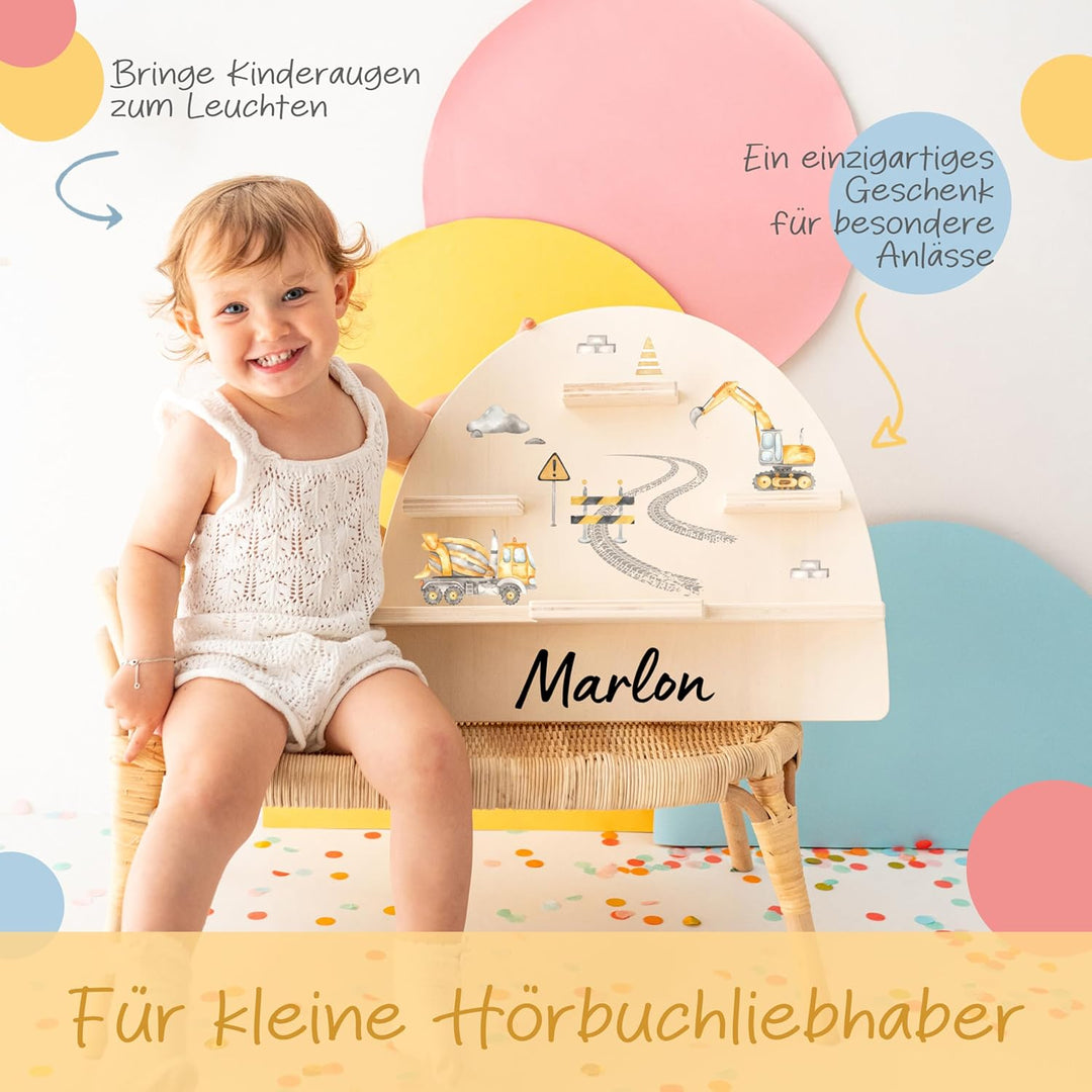 Personalisiertes Tonie Regal für Kinderzimmer - Magnetisches Toniebox Regal für Toniebox & Figuren m