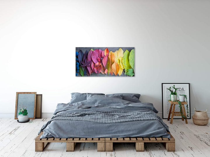 Paul Sinus Leinwandbild 120x60cm Herbstblätter Blätter Herbst Fotokunst schöne Farben Natur