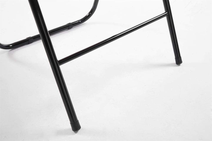 CLP Klappstuhl Felix I Gepolsterter Faltstuhl Mit Kunstleder-Bezug, Farbe:grau/schwarz, Grau/Schwarz