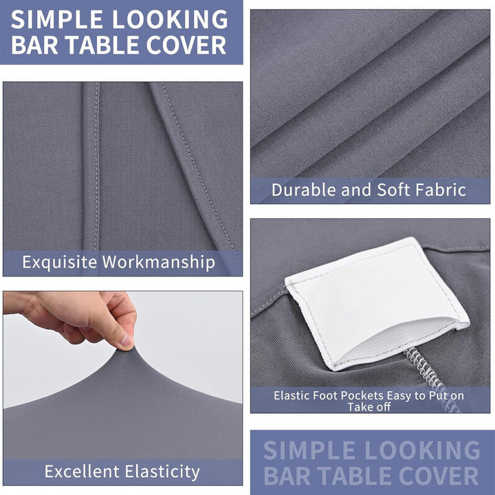 3 Stück stehtisch hussen stehtische 60 x 110 cm Spandex Stretch Tischdecke, Reinforcement in The Foo