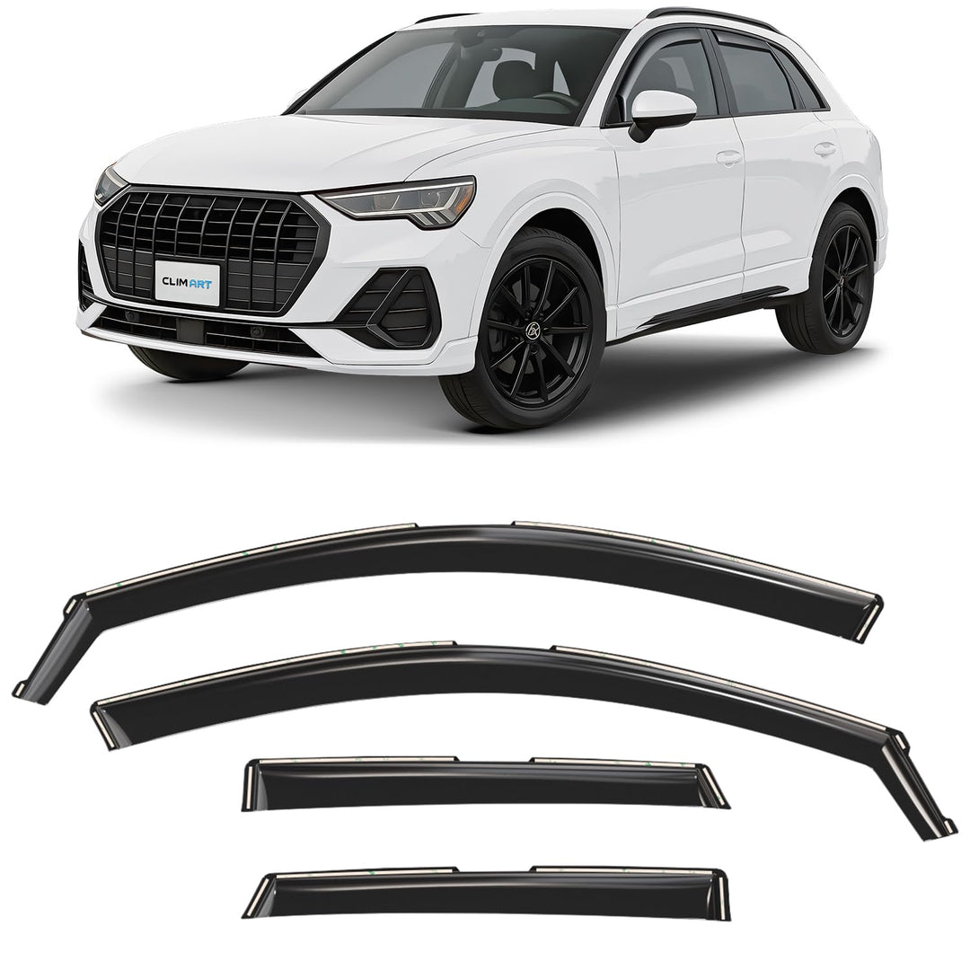 CLIM ART Windabweiser für/kompatible mit Audi Q3 2019-2024 SUV - Integrierte Regenabweiser - Autofen