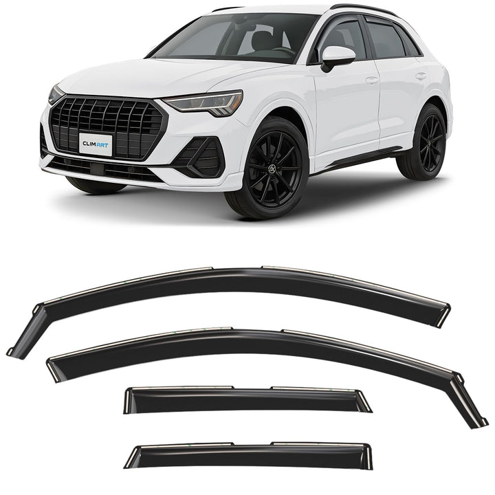CLIM ART Windabweiser für/kompatible mit Audi Q3 2019-2024 SUV - Integrierte Regenabweiser - Autofen