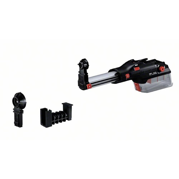 Bosch Professional GDE 28 D Staubabsaugungssystem (2 austauschbare Staubaufsätze, Verlängerung, Filt