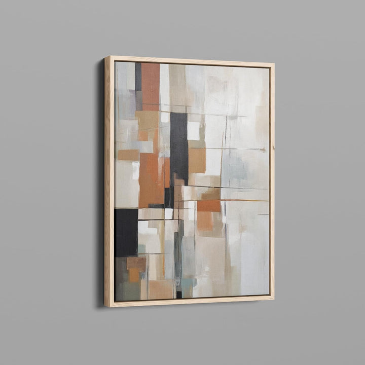 Artnova Schwebe-Leinwand 40 x 50 cm (Holzfarbe) - Holzrahmen montiert mit Aufhängeset - Stabiler Rah