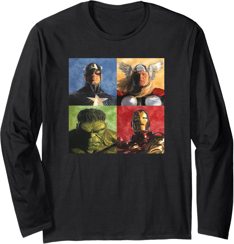 Marvel Steve RogersThor Hulk Iron Man Timeless Collectio Langarmshirt