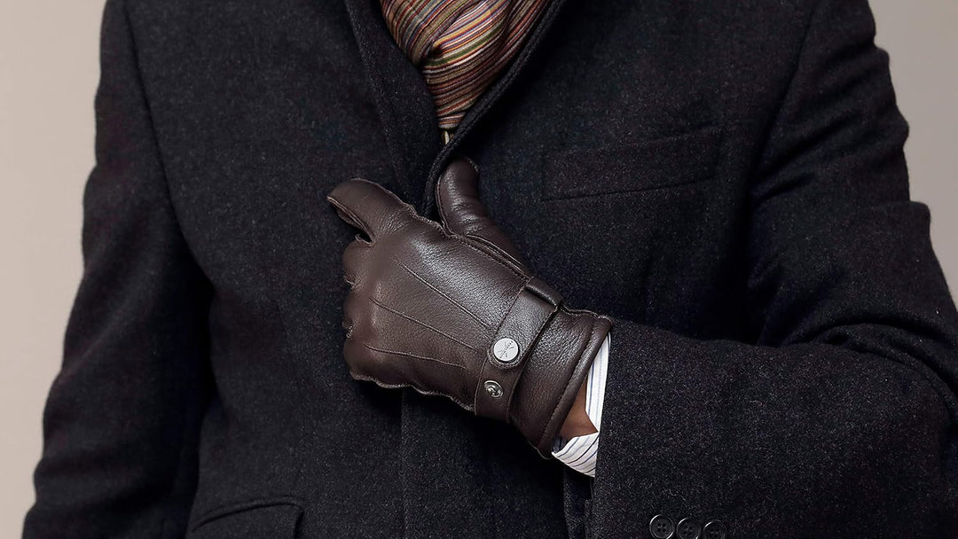 PEARLWOOD Herren Handschuhe HENRY aus Hirschleder L (9.5) d.brown (310), L (9.5) d.brown (310)