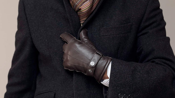 PEARLWOOD Herren Handschuhe HENRY aus Hirschleder L (9.5) d.brown (310), L (9.5) d.brown (310)