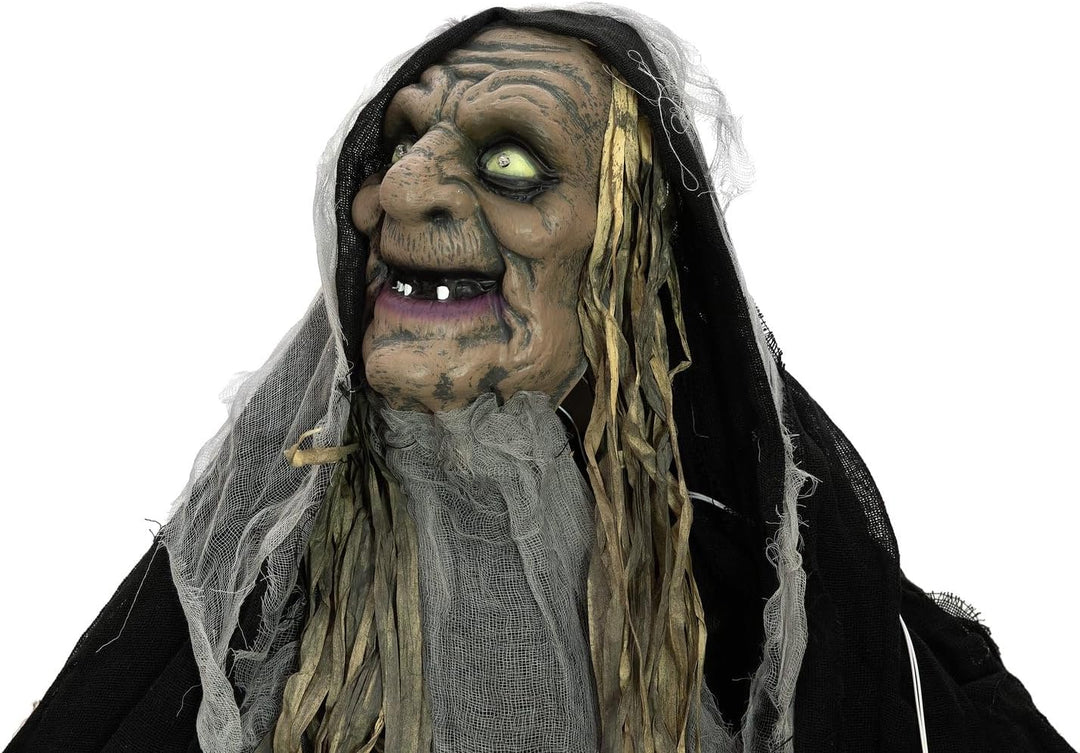 EUROPALMS Halloween Figur Hellxunar | Höllenfürst mit Licht-, Sound-, und Bewegungseffekten