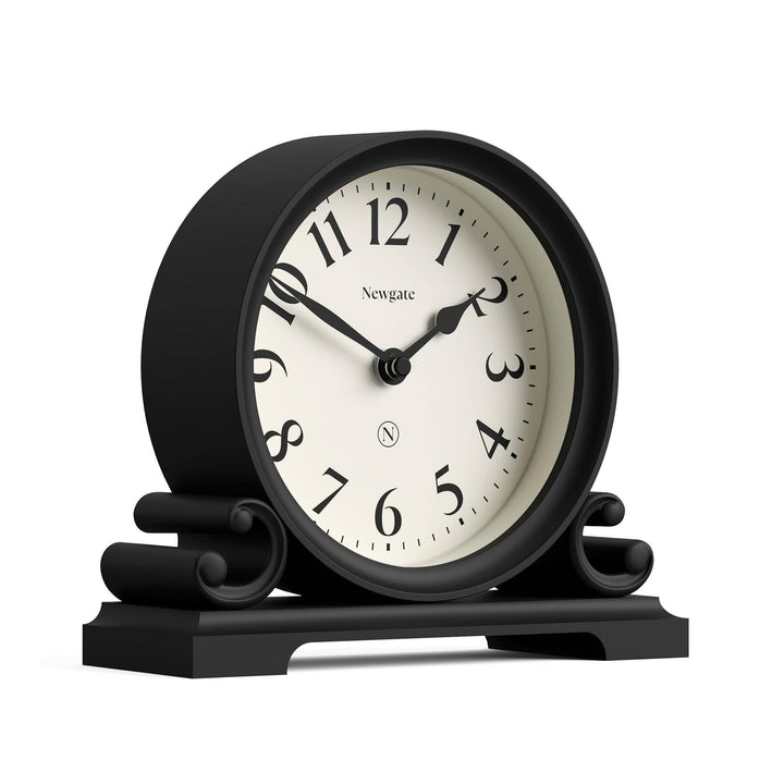 NEWGATE® Divisadero Kaminsims Uhr | Traditionelles doppelschnecken Design | Schwarz | Klassischer St