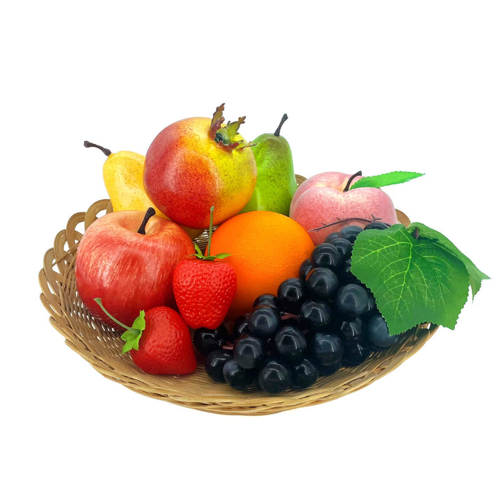 Lorigun 9 PCS Künstliche Früchte, Falsche Früchte für Dekoration Lebensecht, Assorted Faux Fruits De
