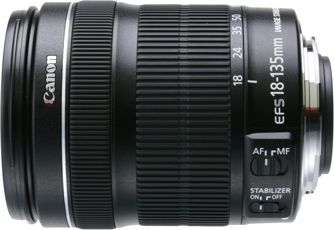 Canon EF-S 18 -135mm, F/3.5 -5.6 is STM Objektiv schwarz, schwarz