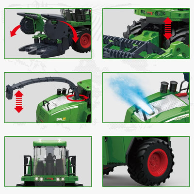 fisca Ferngesteuerter Mähdrescher, RC Bauernhof Harvester Traktor, 2,4-GHz Erntetraktor Bauernhof Fa