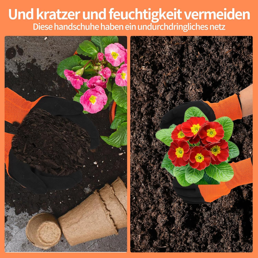 Orangefarbenes Gartengeräte Set, Leichte Aluminiumlegierung Rostbeständig, Ideales Gartengeschenke,