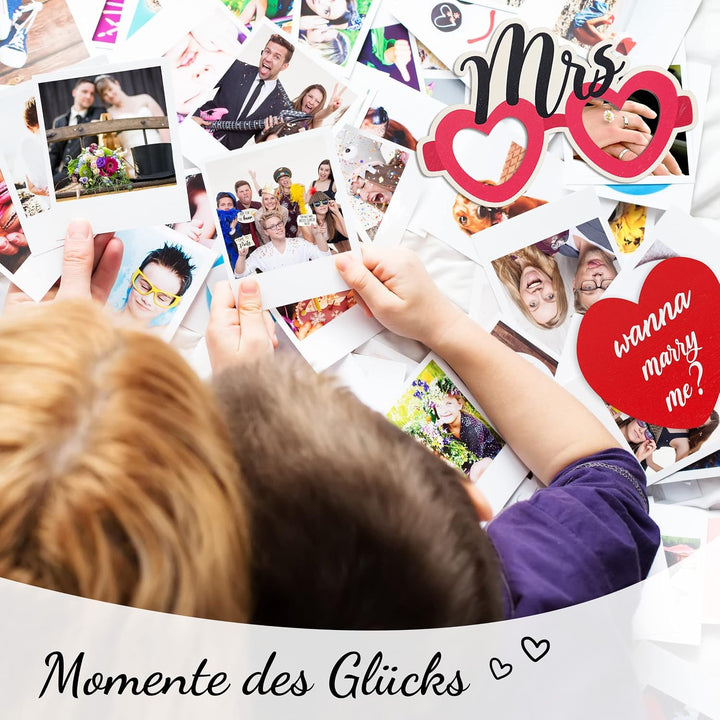 Holzura Hochzeitsdeko Fotobox Accessoires Hochzeit Requisiten, Schilder Holz mit Sprüchen, Wedding P