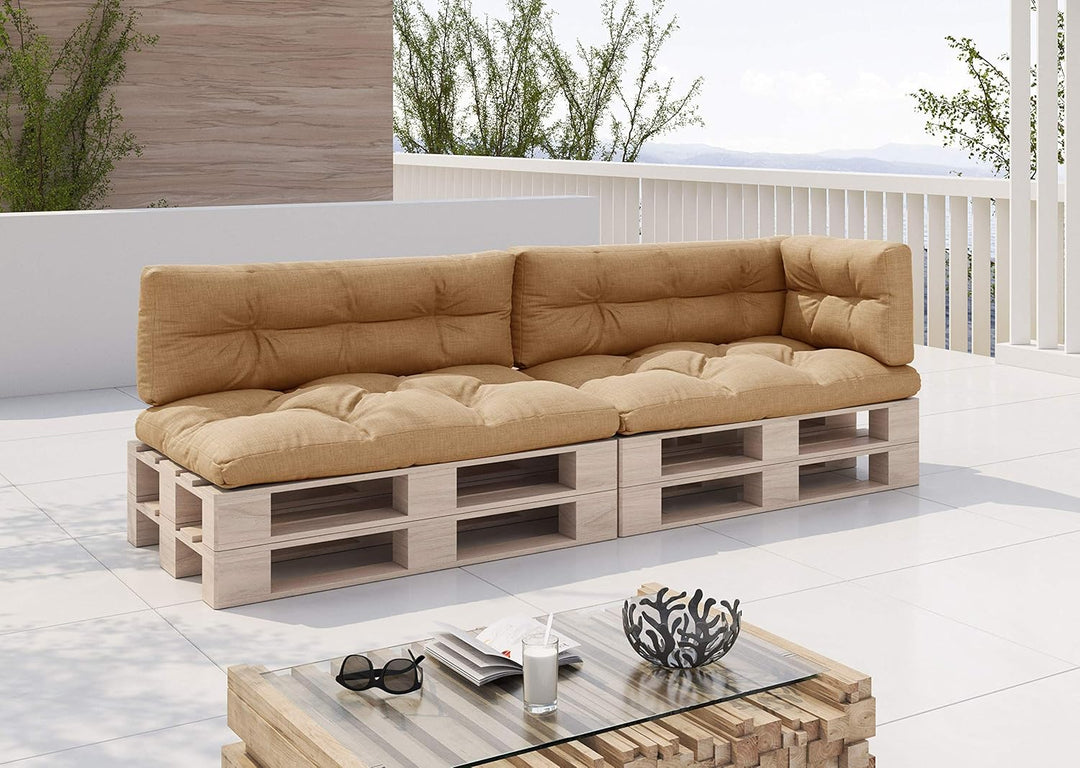 sunnypillow Palettenkissen 5er Set für Europaletten Indoor und Outdoor Palettenpolster Palettensofa