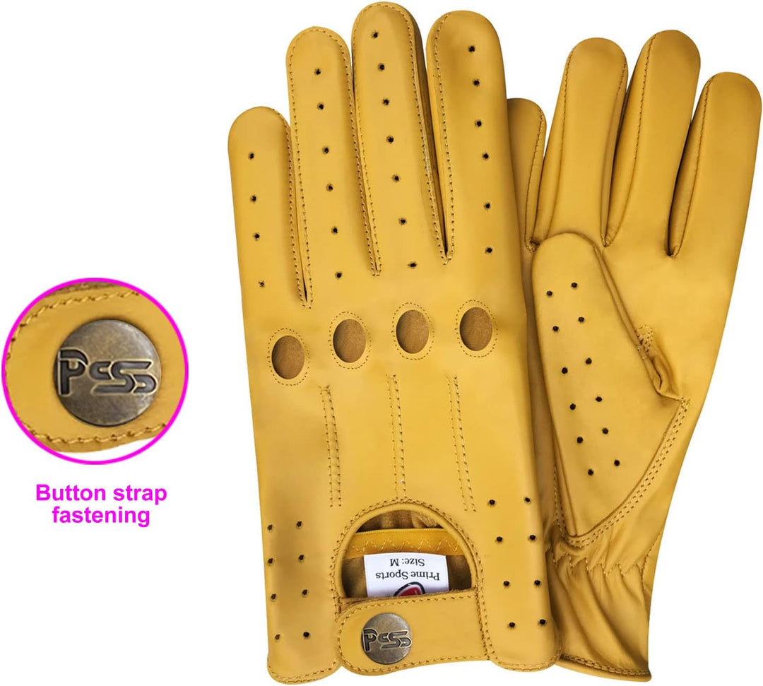 Prime 507 Echtleder-Handschuhe für Herren, qualitativ hochwertig, weich, ohne Futter, zum Autofahren