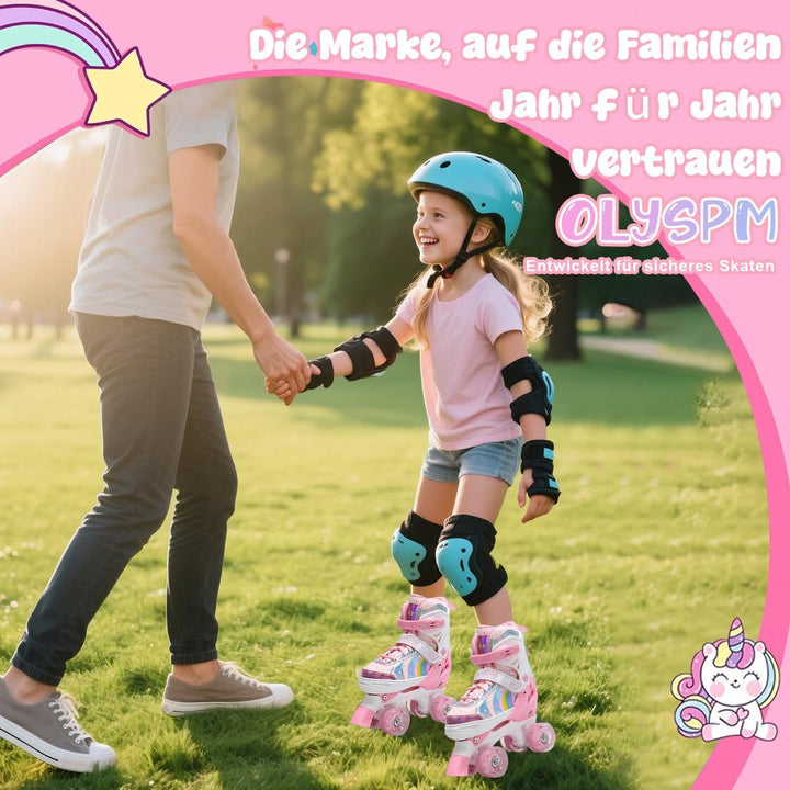 Rollschuhe Kinder Rollschuhe Verstellbar Rollschuhe Damen,LED Rollschuhe und 4 Grössen verstellbar,R