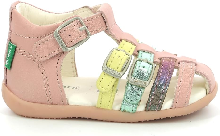Kickers Mädchen Bigfor Sandale 21 EU Hellrosa Multico, 21 EU Hellrosa Multico