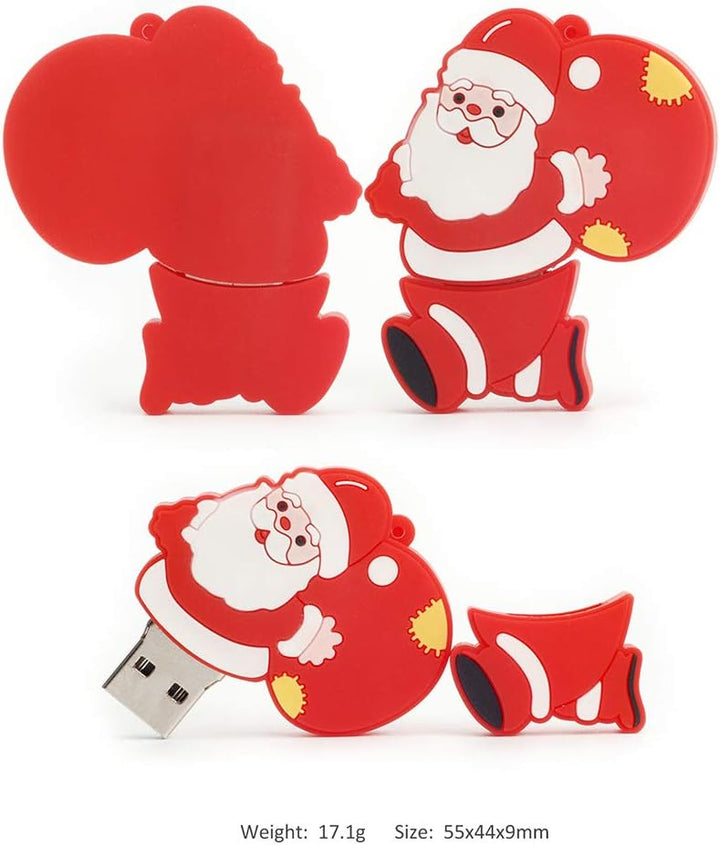 LEIZHAN USB-Stick 5 Stück 32GB Speicherstick mit Niedlichen Weihnachtsserie Geschenk für Studenten u