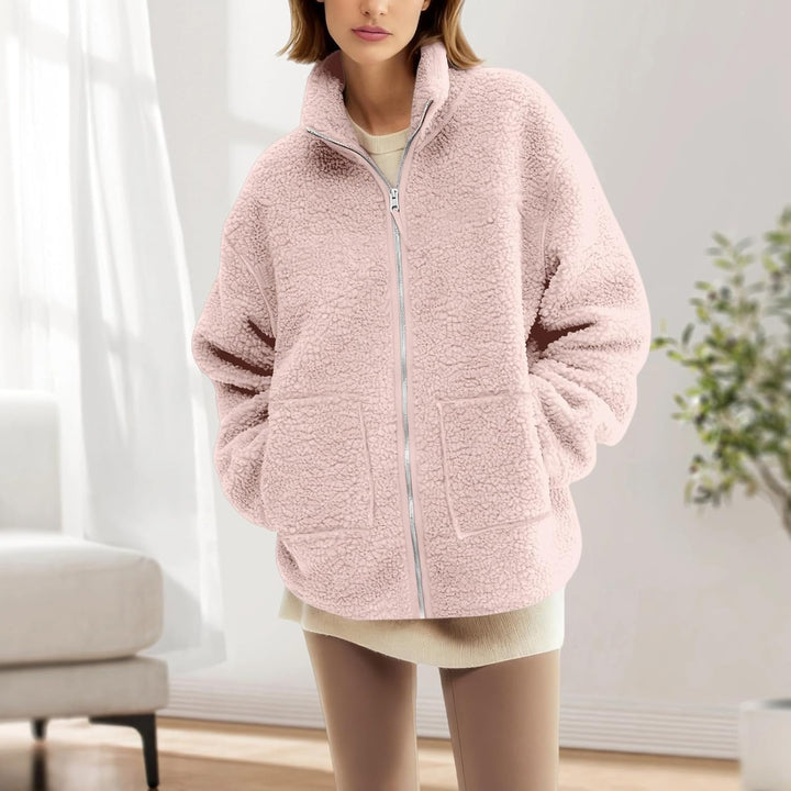 Umstandsjacke mit Babyeinsatz Warm Teddy Fleecejacke Umstands Baumwolljacke Winter Umstandsmode 2 in
