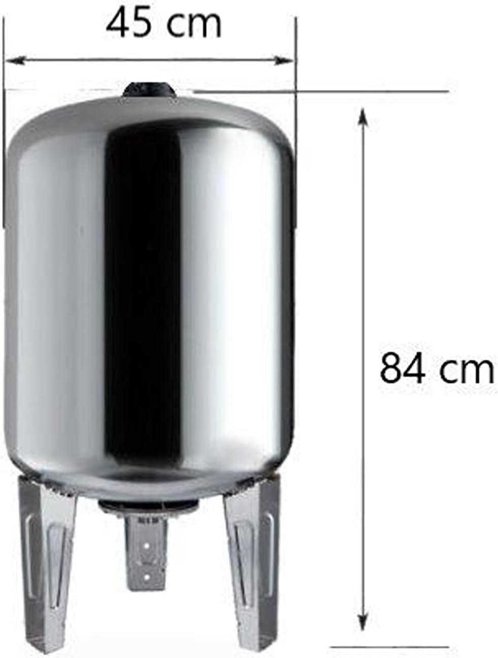 Druckkessel Membrankessel vertikal 100 L Edelstahl max. 6 Bar, Ausdehnungsgefäss stehend