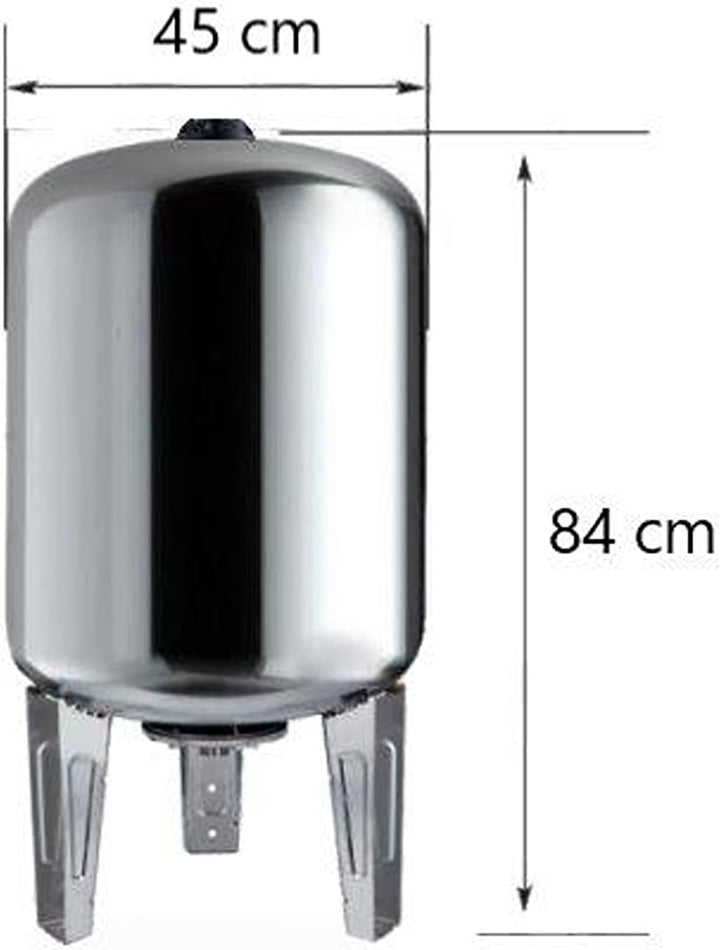 Druckkessel Membrankessel vertikal 100 L Edelstahl max. 6 Bar, Ausdehnungsgefäss stehend