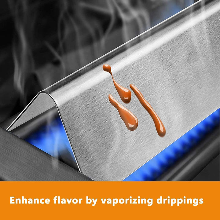 GFTIME 38,9cm Flavorizer Bar 7635 für Weber Spirit I E210/220 & II E210/S210 (mit vorderen Brennerkn