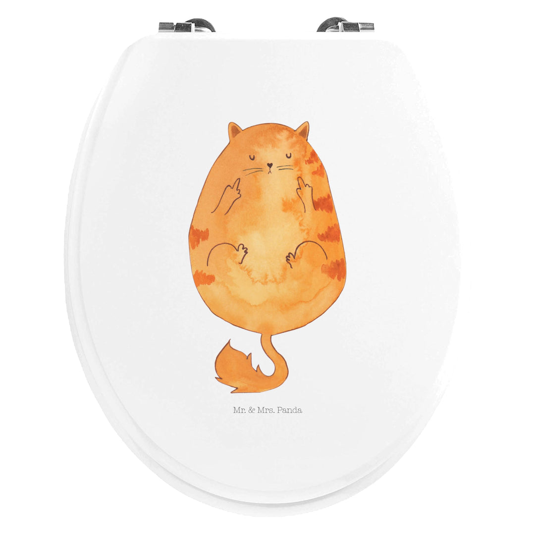 Mr. &amp; Mrs. Panda Motiv WC Sitz Katze Frühaufsteher - Geschenk, Tiger, Katzenfreund, Klobrille, Toile