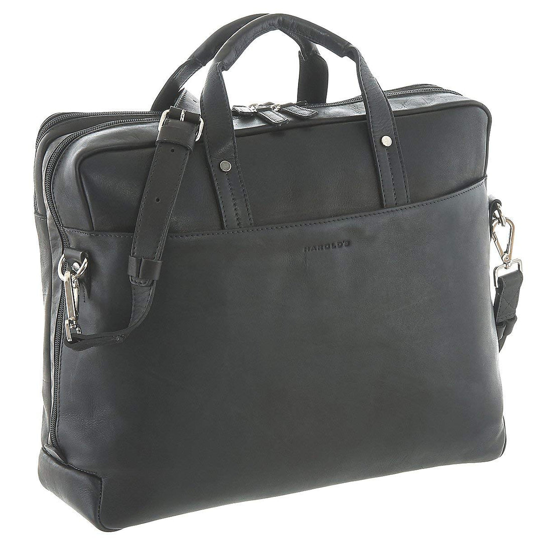 HAROLD'S Heritage Aktentasche Leder 38 cm Laptopfach