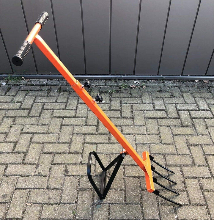 Doppelgrabegabel 4-Zähne Grabegabel Bodenlüfter Doppel Spatengabel Hacke Kultivator Bodenlockerer Ga