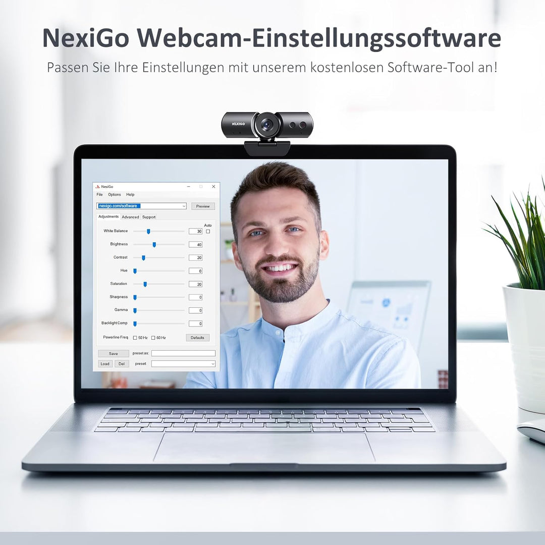 NexiGo HelloCam, 1080p Webcam mit Windows Hello und Mikrofon, Echter Datenschutz mit Automatischem A