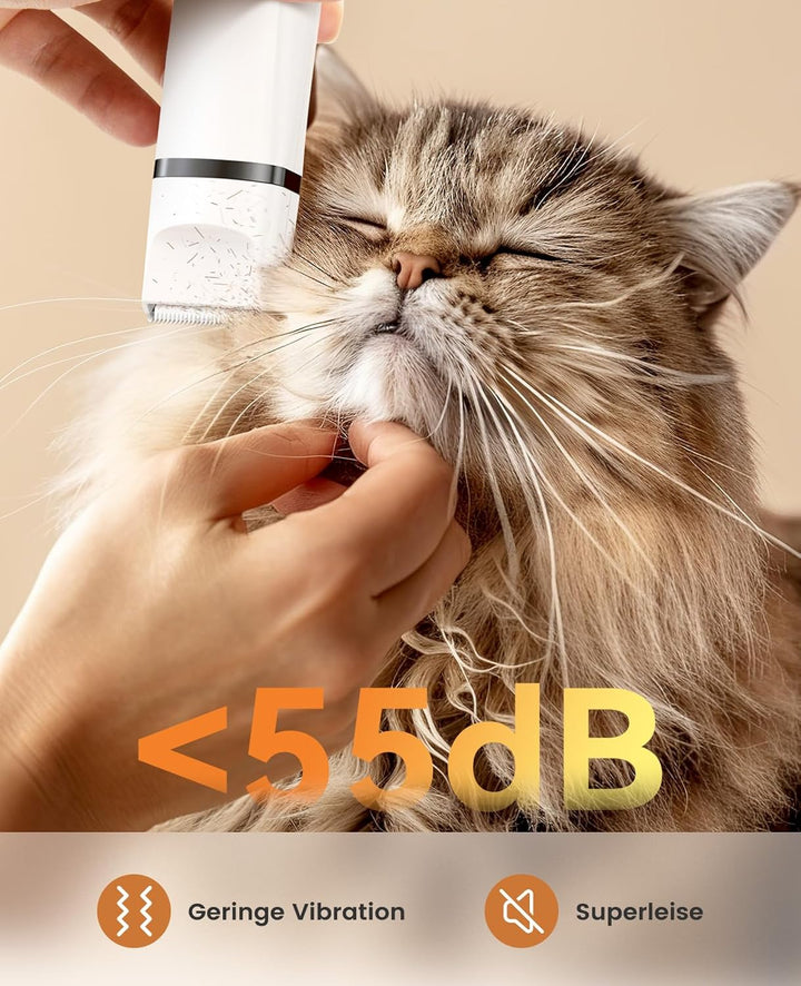 oneisall 3 in 1 Schermaschine Katze Hunde Set, Leise Katzenrasierer Profi Haarschneidemaschine für K