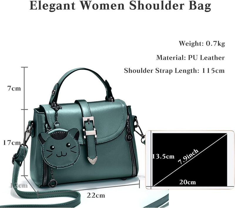 FANDARE Damen Handtasche PU-Leder Umhängetasche Schultertasche Wasserdicht Tote Beutel Henkeltaschen
