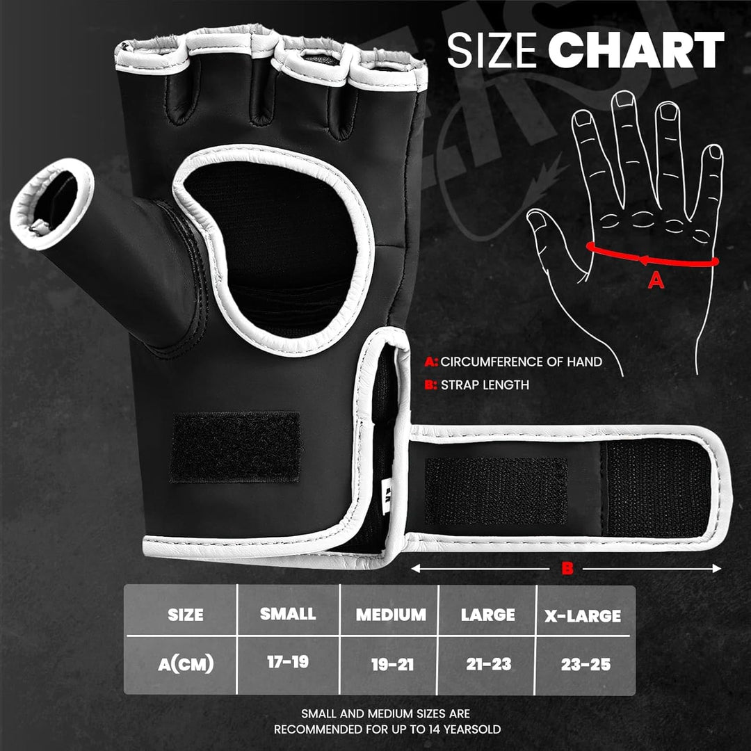 BEASTRAGE MMA Handschuhe für Männer und Frauen,Martial Arts Mitts Grappling Sparring,Ventilated Palm