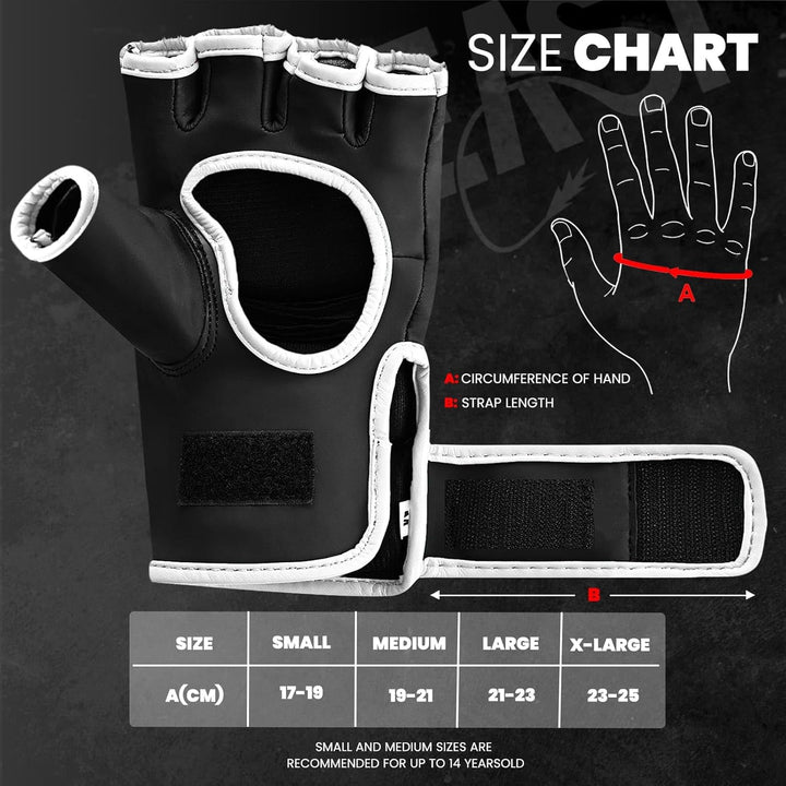 BEASTRAGE MMA Handschuhe für Männer und Frauen,Martial Arts Mitts Grappling Sparring,Ventilated Palm