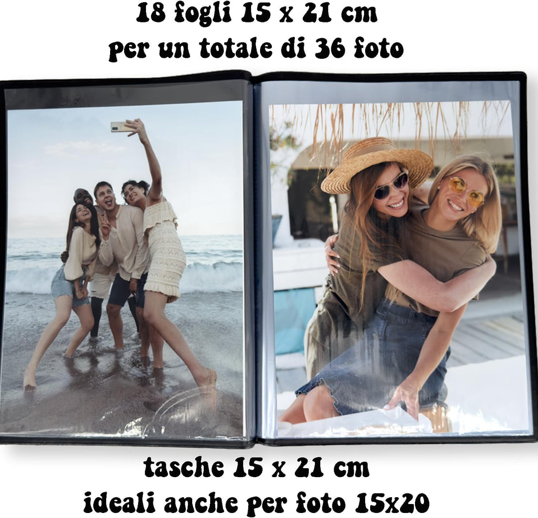 10 Stück Fotoalben Platzsparend mit personalisierbarem Softcover Fotoalbum 15x20 15x21 mit 18 Tasche