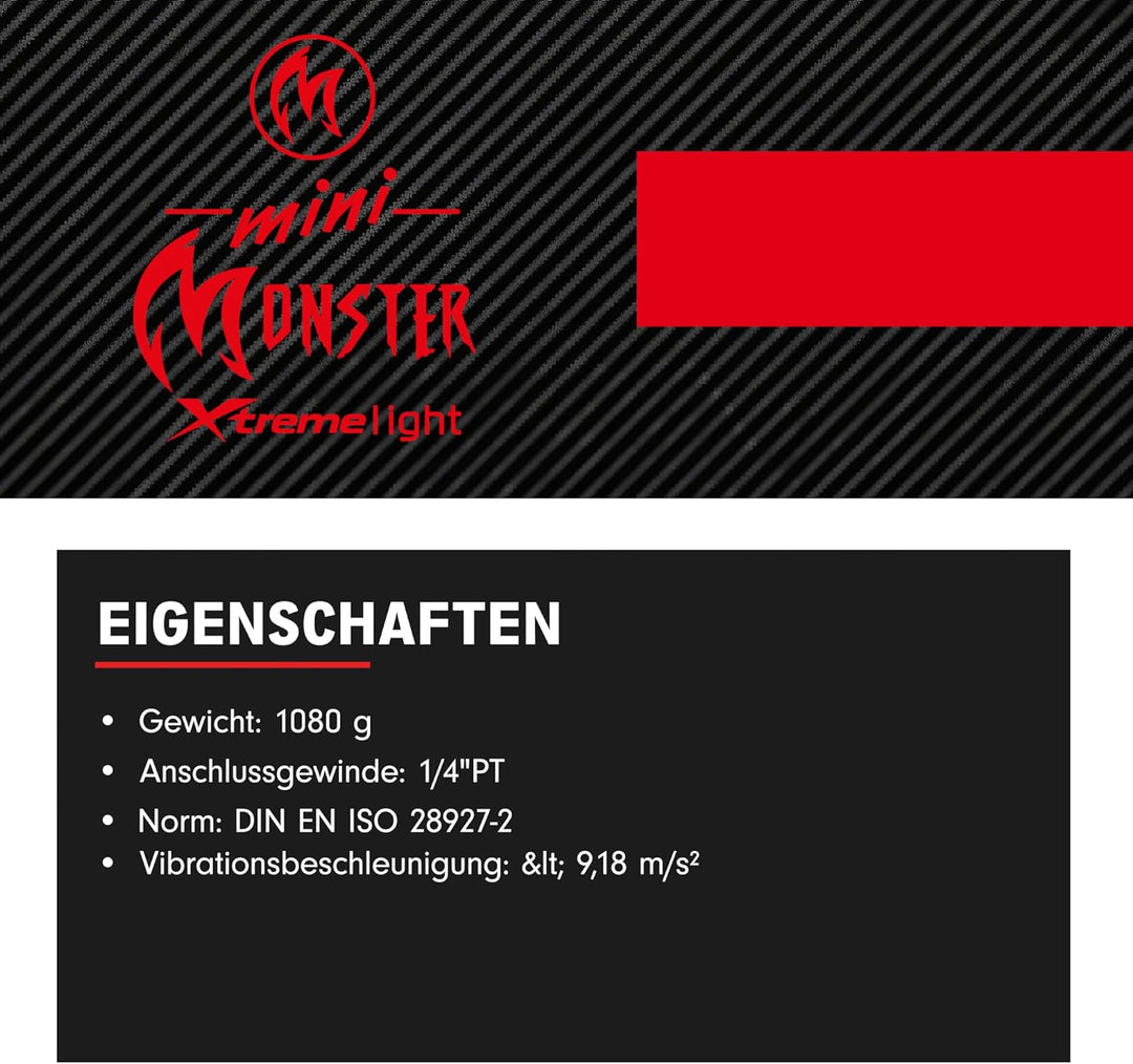 KS Tools 515.1150 1/2" Minimonster Xtremelight Rückenschonender Hochleistungs-Druckluft-Schlagschrau