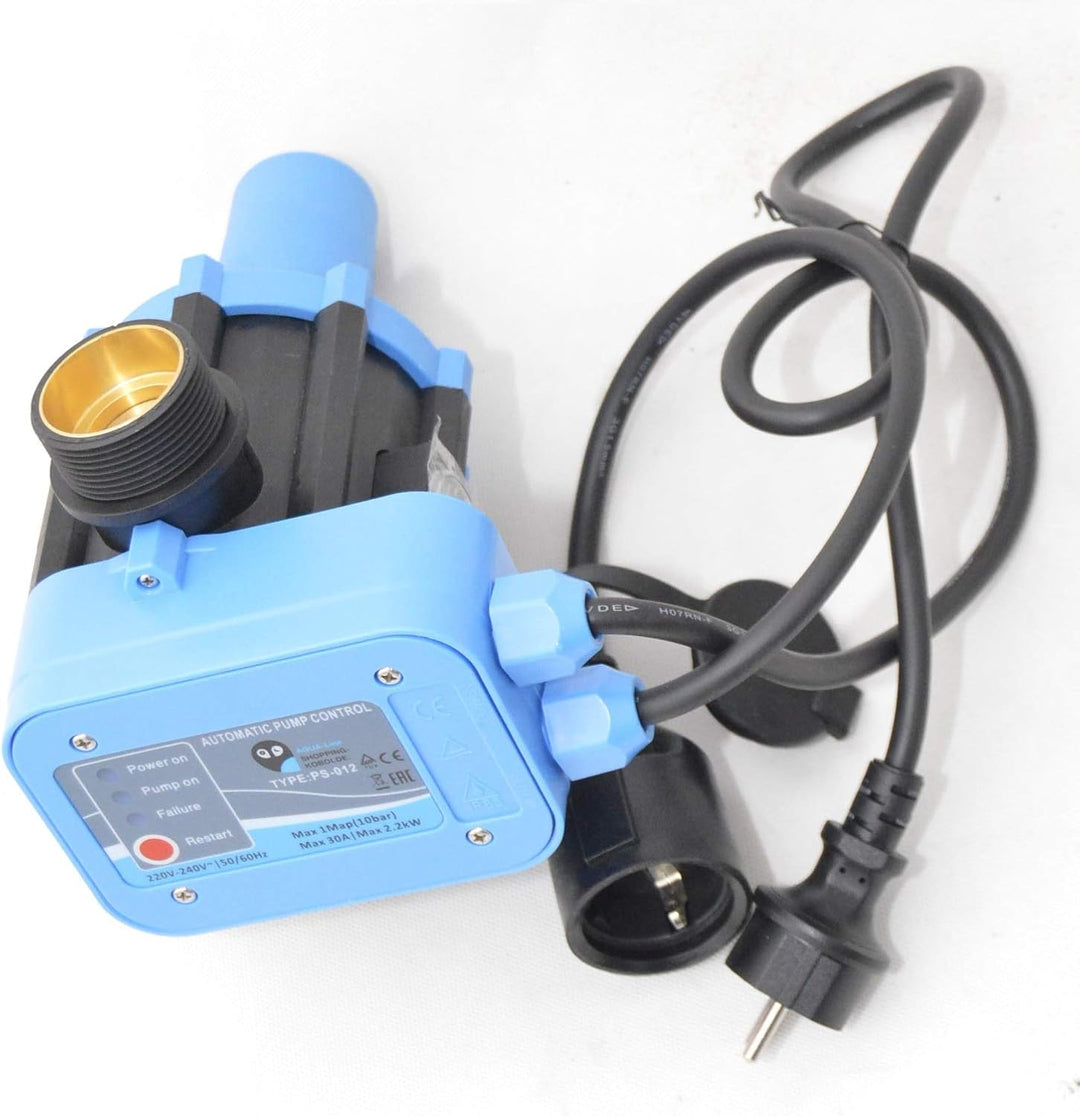 Schmidt GbR Pumpensteuerung PS-012 für Gartenpumpe Tiefbrunnenpumpe Pumpe bis 2,2kW Aussengewinde 1,