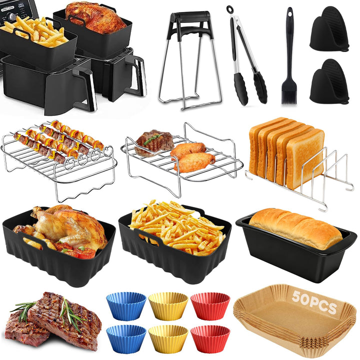 Ninja Heissluftfritteuse Zubehör,Airfryer Zubehör für Ninja Foodi Max Dual Zone Heissluftfritteuse A