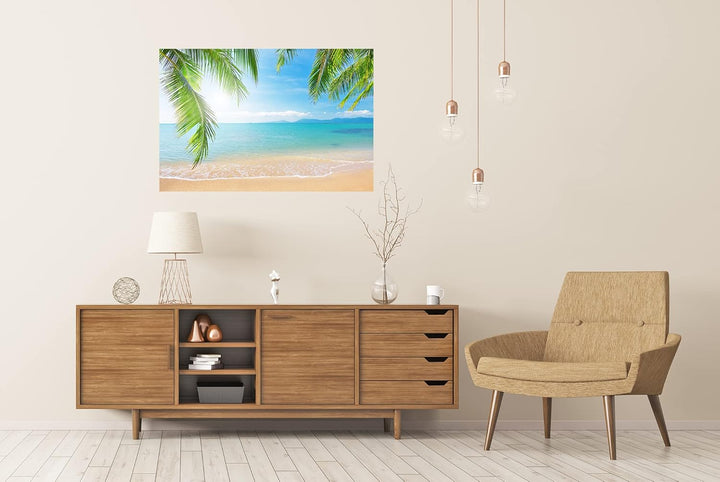 islandburner XXL Bild Poster Palmen Und Tropischer Strand Urlaubsfeeling Premium Bilder Fotodruck Po