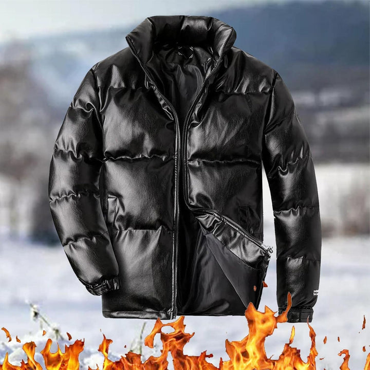 Celucke Daunenjacke Herren Glänzend Übergangsjacke Stehkrage Steppjacken Winterjacke Daunen Reissver